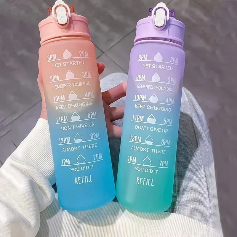 Sports Water Bottle with Time- - Outdoor Sports Adventure 评论和价格